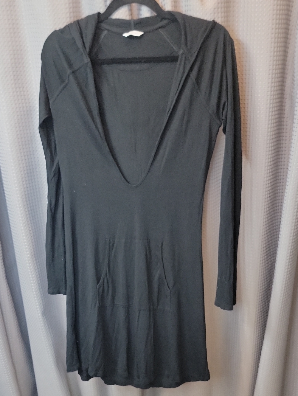 Trina Turk Deep V Light weight Hooded Swim Dress Coverup Size S